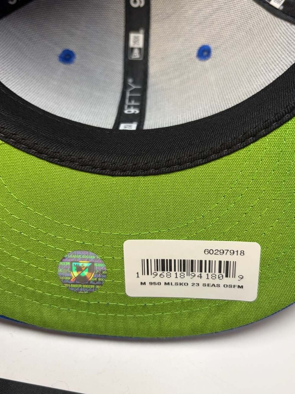 New Era Seattle Sounders FC 9FIFTY Snapback Hat Blue - Picture 10 of 10